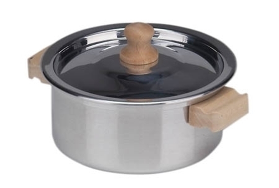 Maak het zwaar Betrouwbaar Bergbeklimmer Aluminium saucepan with lid and wooden handles, diam 10cm | Toy Estate