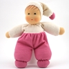 Picture of Little doll white & pink terry 26 cm