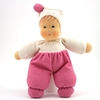 Picture of Little doll white & pink terry 26 cm