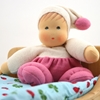 Picture of Little doll white & pink terry 26 cm