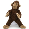 Standing monkey made of dark brown organic cotton.