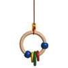 Hochet en bois avec anneaux multicolores pour pendre à l'arche de jeu en bois