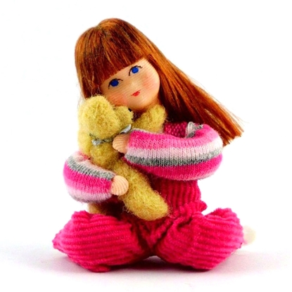 Picture of Erna Meyer Maja little dollhouse girl with bear