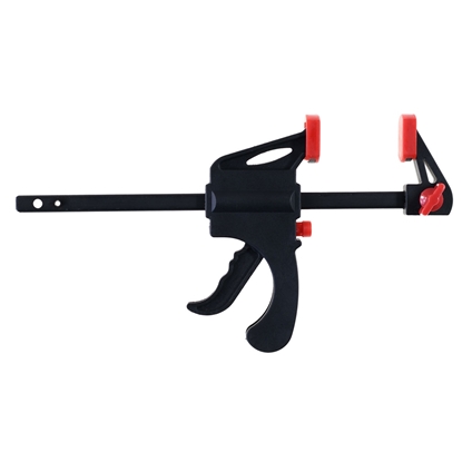 Black quick release clamp in metal and plastic