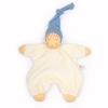 Nanchen sleeping doll with blue hat and white body.